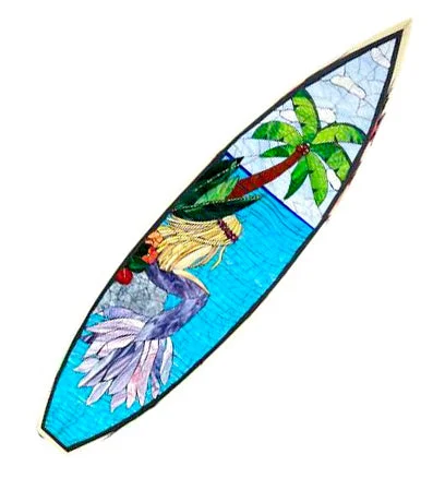 Paddleboard Leash -Surfboard "Margarita on the Rocks" by Julie Sobolewski