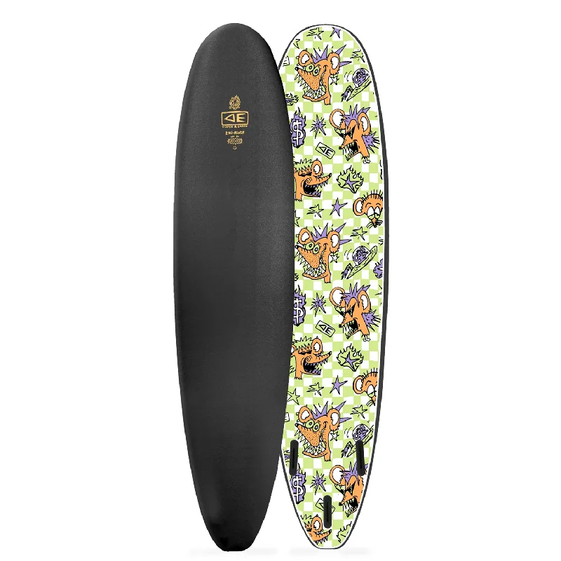 Surfboard -O&E BRAINS EZI RIDER SOFTBOARD 8'0 80L BLACK