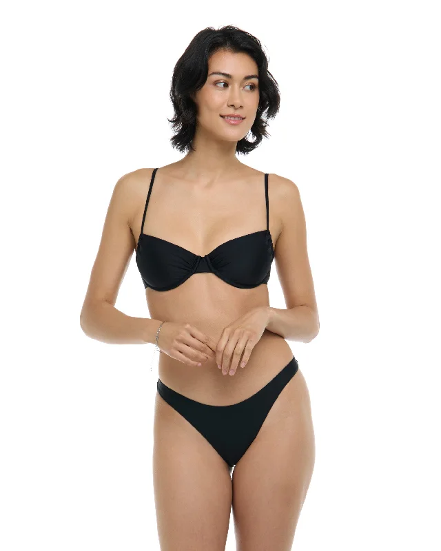 Wave Paddle -Smoothies Alice Underwire Bikini Top - Black