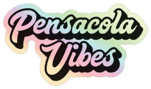 Surfboard Nose Protector -Pensacola Vibes Holographic Logo Sticker