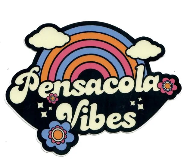 Board Wall Mount -Pensacola Vibes Groovy Sticker