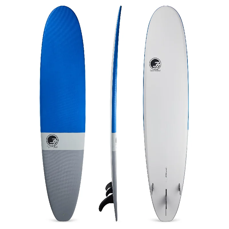 Surfing Backpack -8'6" Ultimate Longboard Surfboard Blue Dip (Hybrid Epoxy Softtop)