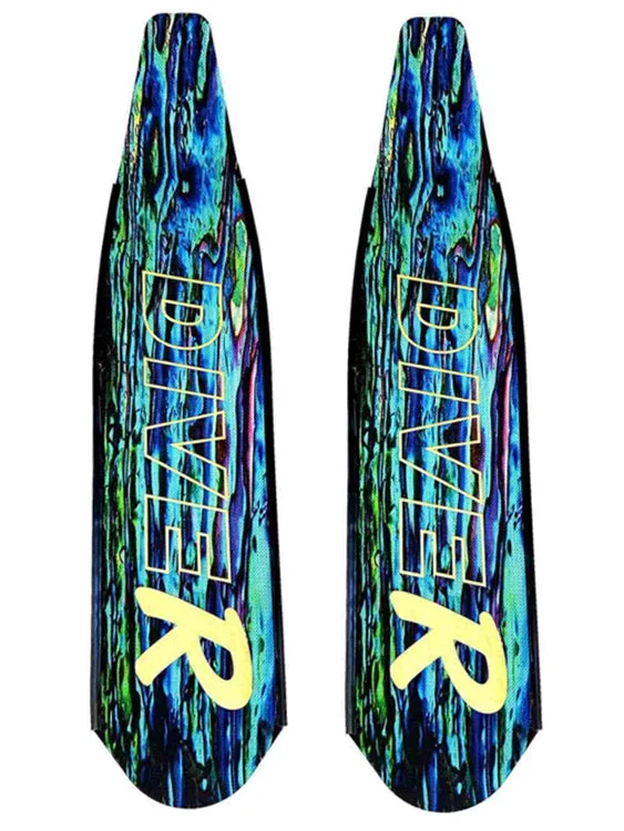 Carbon Fiber Surfboard -DiveR Freediving Fin Blades - Paua