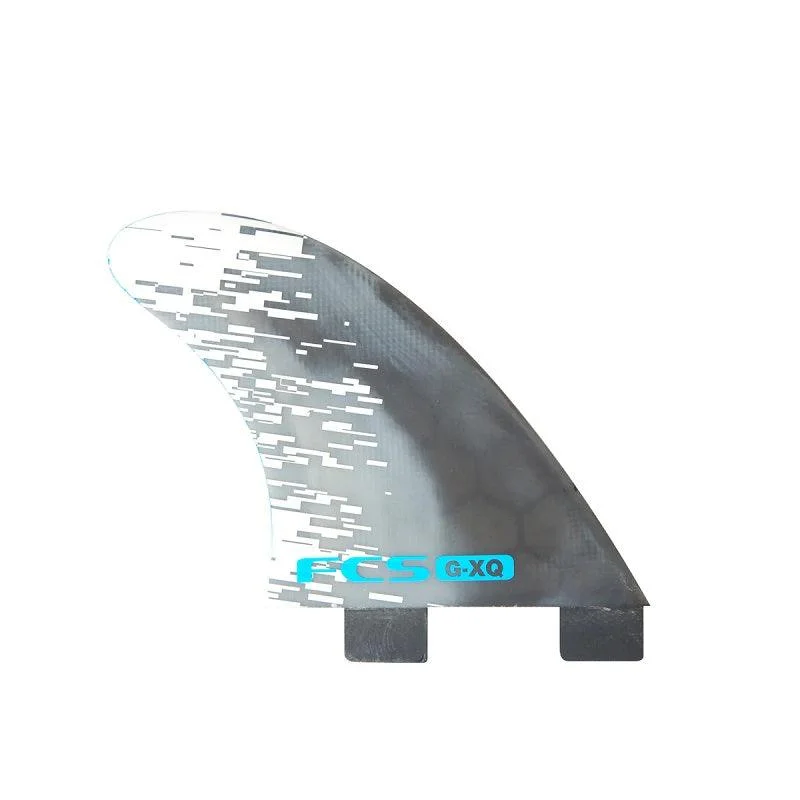 Hybrid Surfboard -FCS G-XQ Rear Fins Quad Pair Blue Smoke