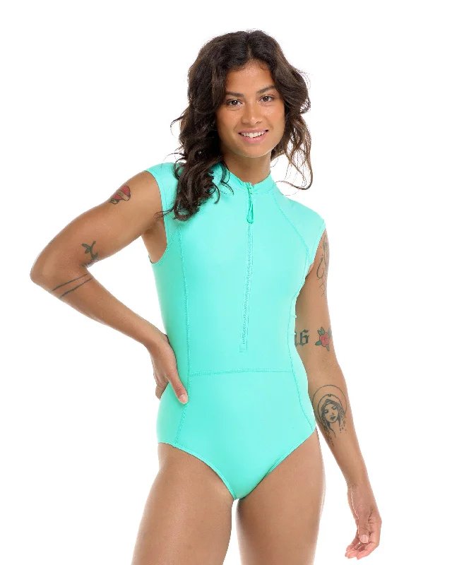 Shortboard Surfboard -Smoothies Manny One-Piece Swimsuit - Sea Mist