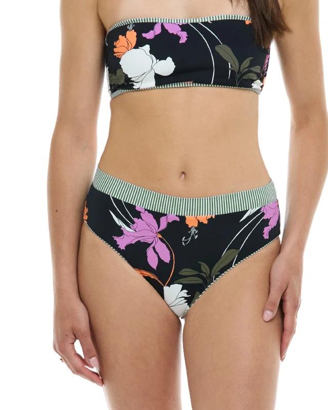 Surfboard Shaping Tool -Dreamy Marlee Reversible High-Waist Bikini Bottom - Black / Dreamy