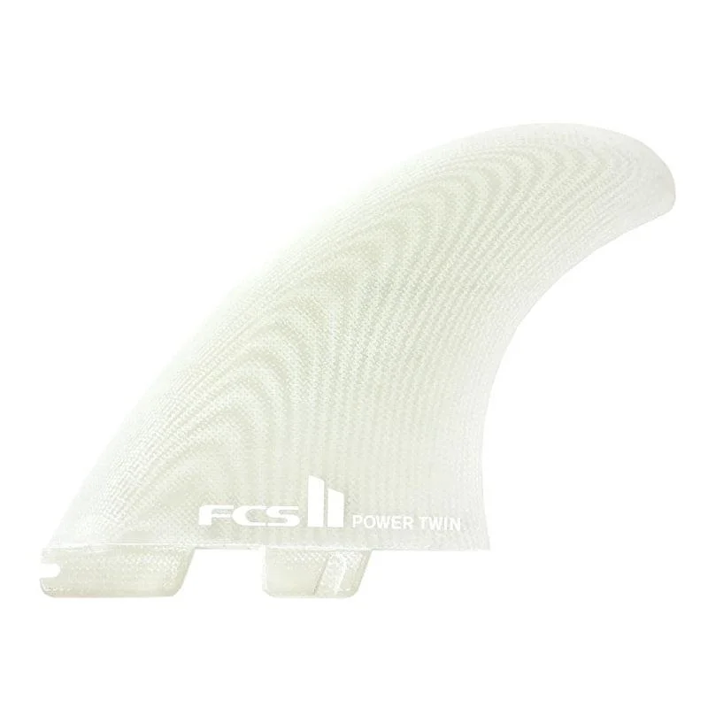 Surfboard Carriers -FCS II Power Twin PG Clear Fins