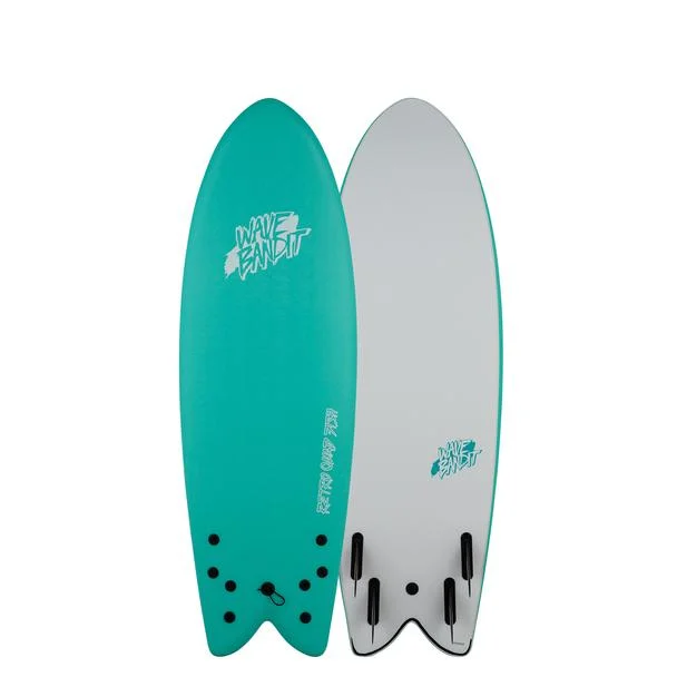 Surfboard Float -Wave Bandit Retro Fish 5'8"- Aqua Turquoise - Sale