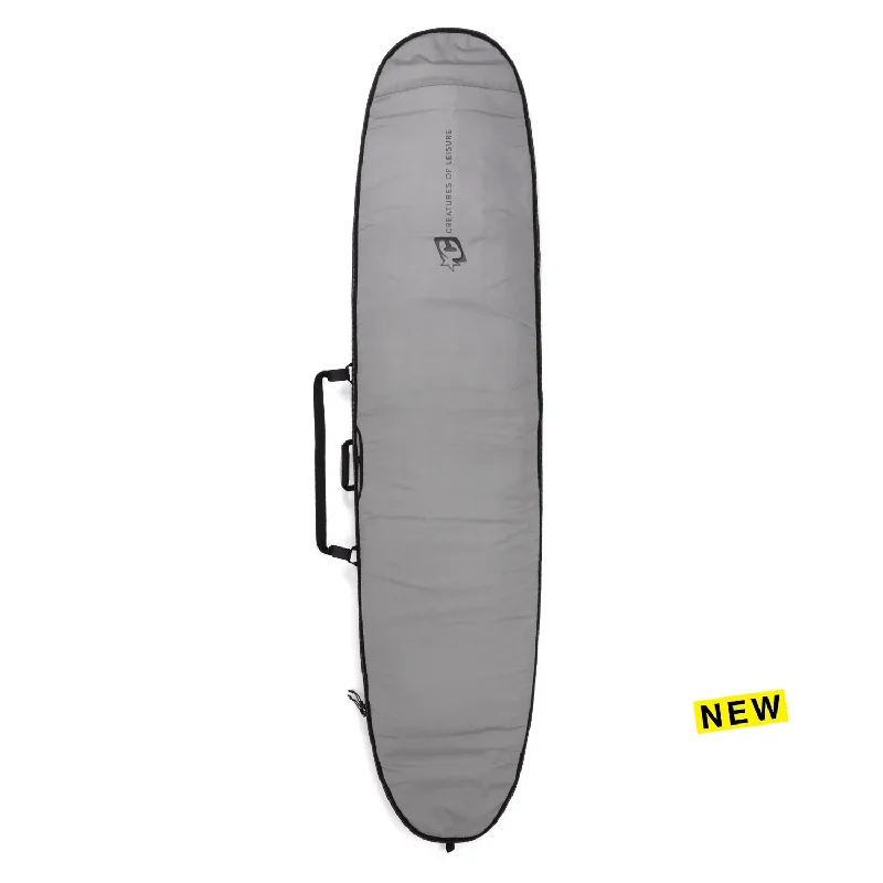 Fish Surfboard -CREATURES ICON LONGBOARD BAG - SILVER/BLACK