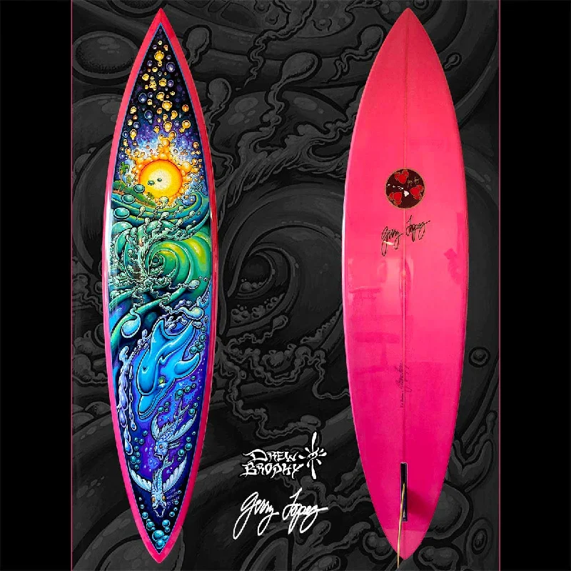 Warm Water Wetsuit -SOLD! Ocean Ohana Fine Art Surfboard - Hand Shaped by Gerry Lopez & Hand Painted by Drew Brophy