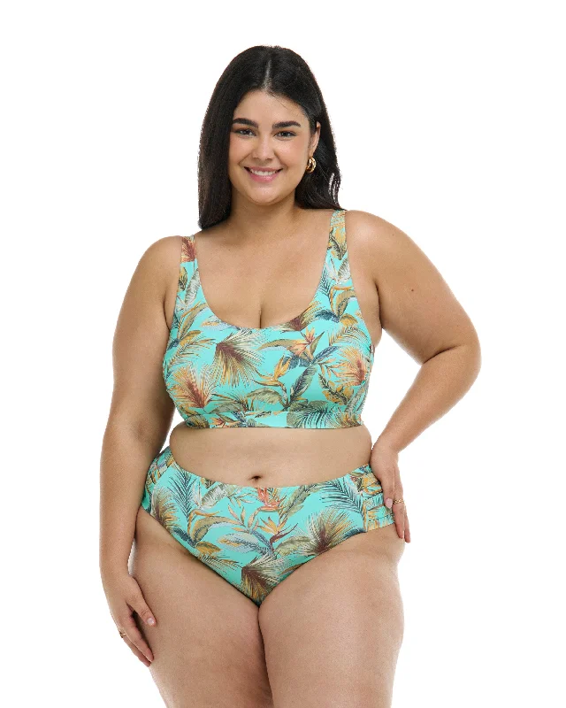 Beach Towel Set -Molokini Amore Plus Size Scoop Bikini Top - Sea Mist / Molokini