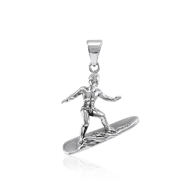 Waterproof Surfboard Bag -Hang Ten Surfing Silver Pendant TP1258