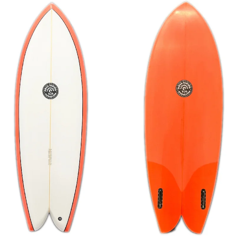 Wax Comb -WRV 5'2" Brazie Twin Fin Red Tint Surfboard