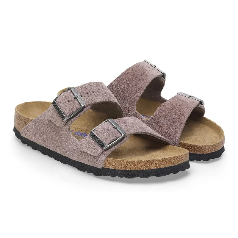 Surfboard Wax -Arizona Soft Footbed Suede Leather Sandal - Faded Purple