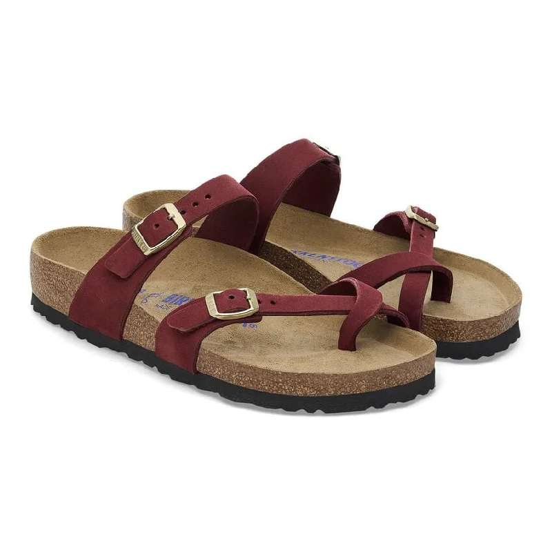 Surfboard Bag -Mayari Soft Footbed Nubuck Leather Sandal - Zinfandel