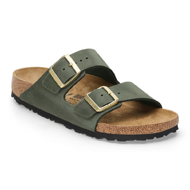 Shortboard Surfboard -Women's Arizona Oiled Leather Sandal - Thyme