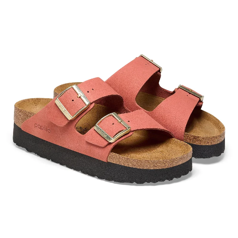 Surfboard Racks -Arizona Platform Nubuck Leather Sandal - Mars Red