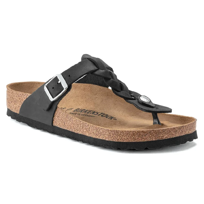 Surfing Neck Strap -Women's Gizeh Braid Oiled Leather Sandal