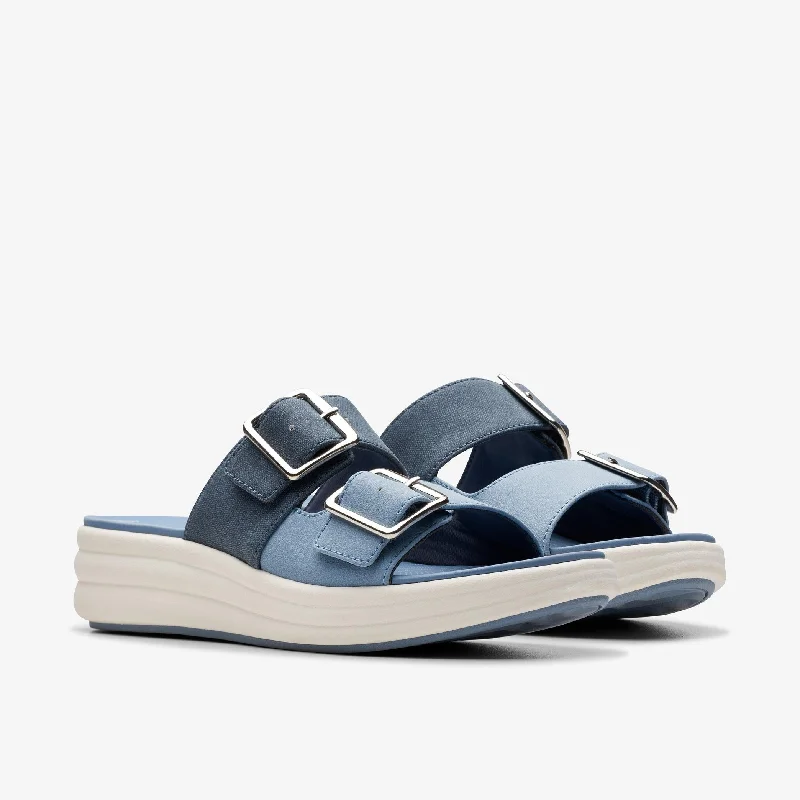 Surfing T-shirt -Women's Dift Buckle Sandal - Denim Combination