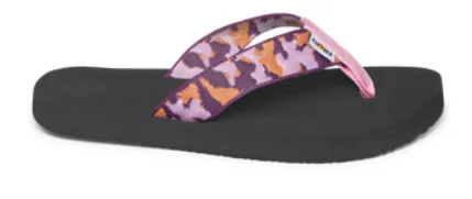 Surf Boot Cuffs -Kids' Kauai Flip Camo Sandal - Purple Multi