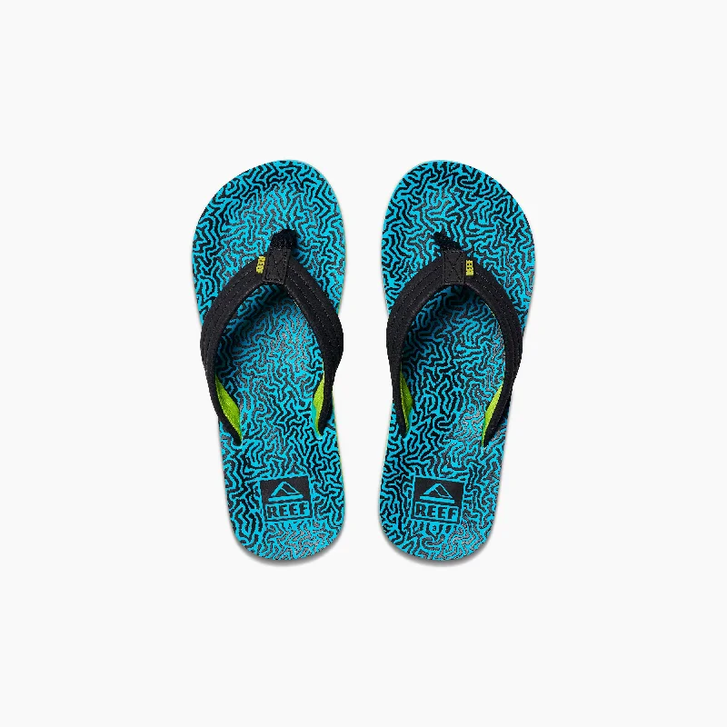 Wax Comb -Kid's Ahi Sandal - Blue Coral