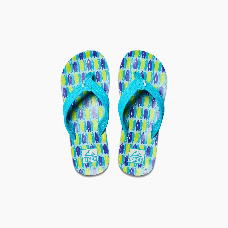 Surfboard Cleaning Kit -Kid's Ahi Sandal - Blue Fish