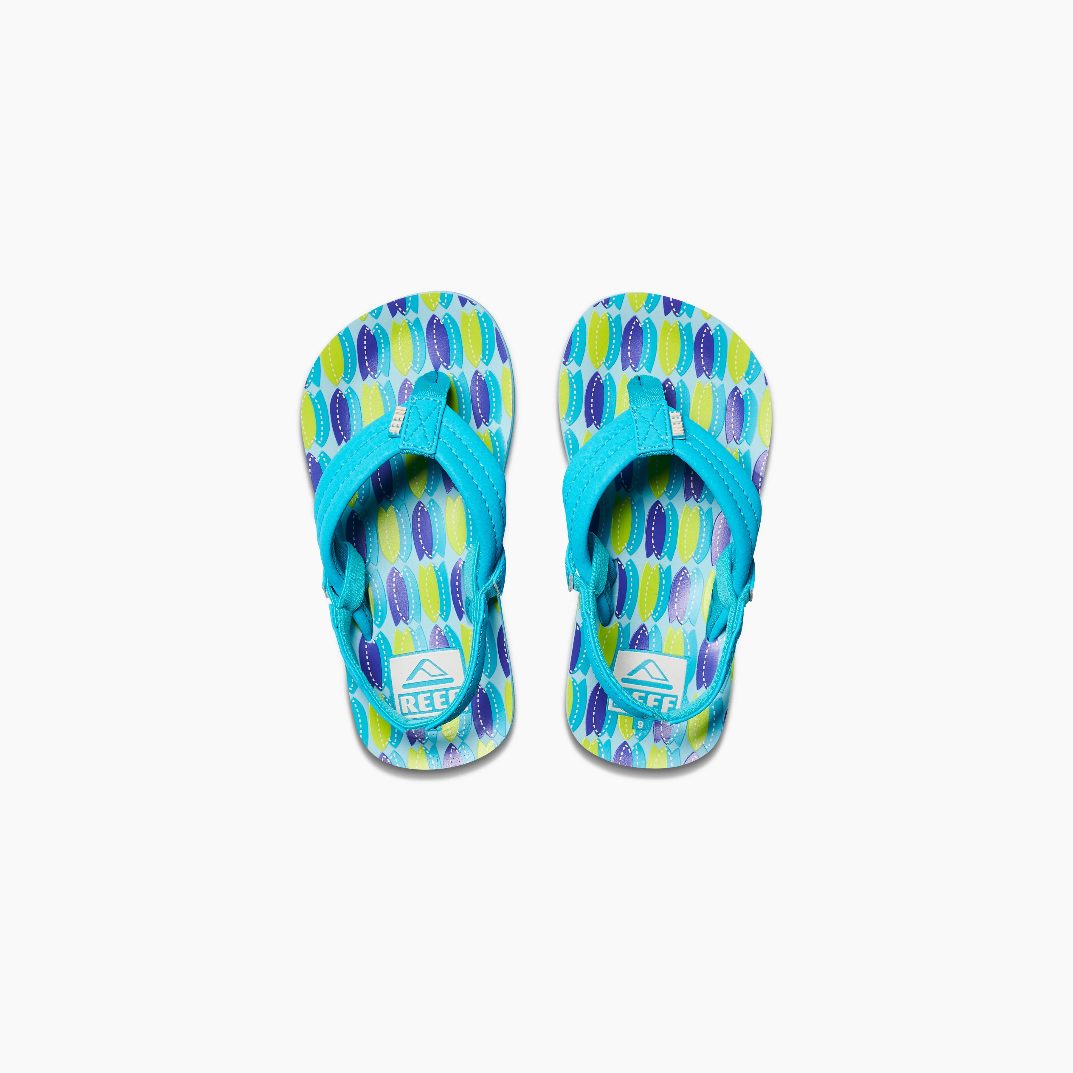 Surfboard Griptape -Kid's Little Ahi Sandal - Blue Fish