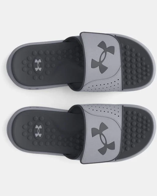 Surfboard Shaper -Kids' UA Ignite 7 Pro Slide Sandal - Mod Gray/Pitch Gray