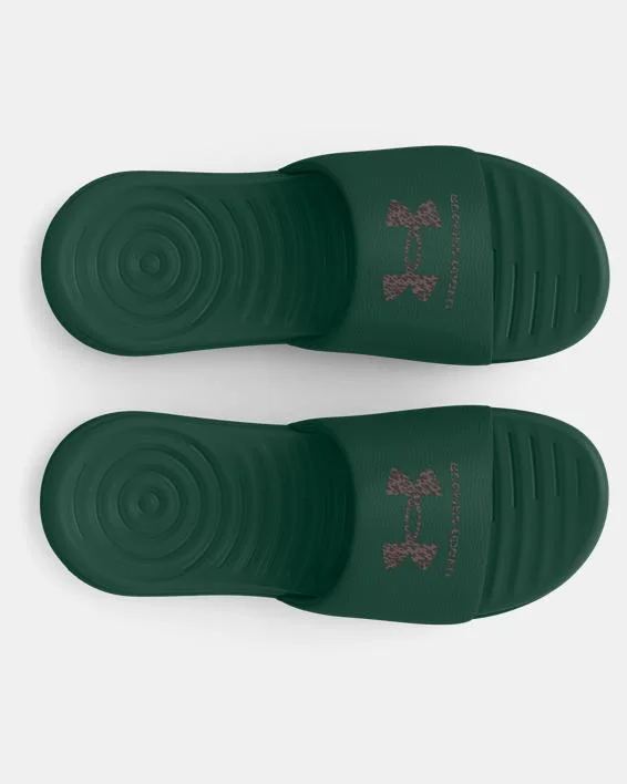 Surfboard Fins Set -Women's UA Ansa Graphic Slide Sandal - Greenwood/Pewter