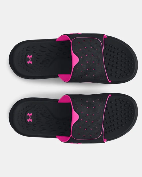 Carbon Fiber Surfboard -Women's UA Ignite 7 Pro Slide Sandal - Black/Rebel Pink