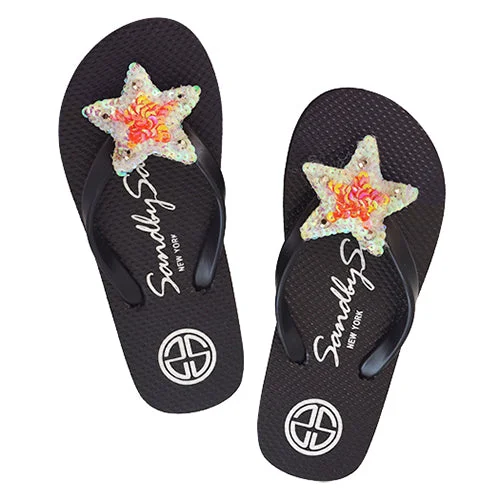 Surfboard Wax -Hamptons (Pink) - Stars Big Kids Embellished Flip Flops Sandal