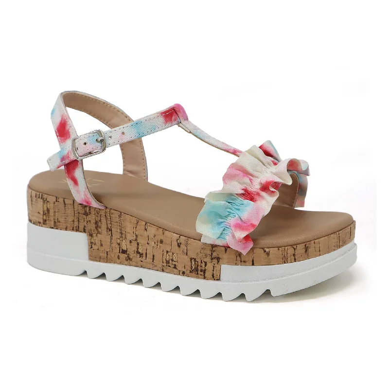 Surfboard Traction Pad -Girls Tye Dye Wedge Sandal